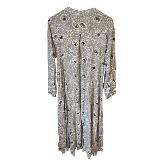 NATALIE MARTIN Fiore Maxi Dress Size Small Vintage Flowers Silver Boho Hippie - Picture 6 of 9